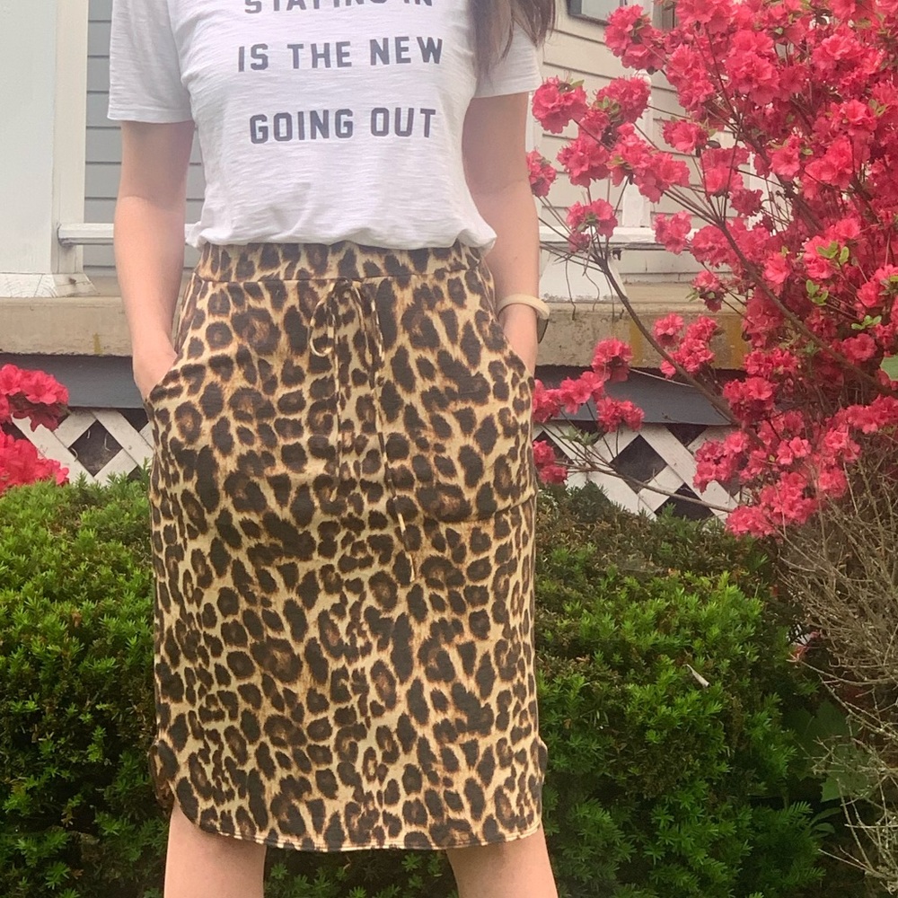 Leopard Midi Skirt